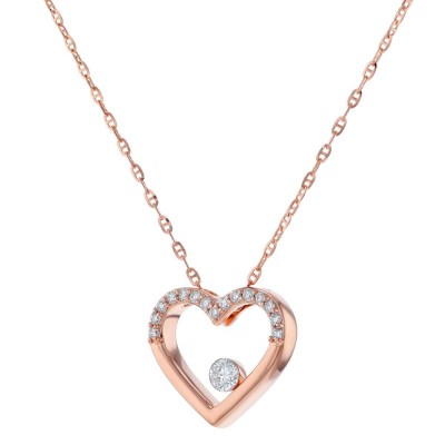 14K Rose Gold MIRAGIO Heart Shape Diamond Pendant