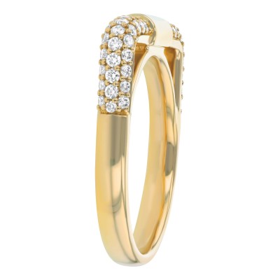 14K Yellow Gold 0.50 carat White Diamonds Tube Band Ring