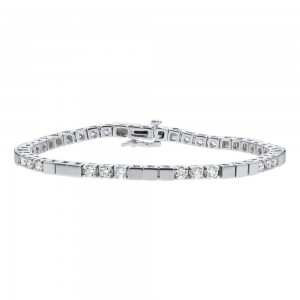 14K White Gold 1.80 carat Diamonds Tennis Bracelet