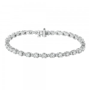 14K White Gold 4.0 carats Diamonds Tennis Bracelet