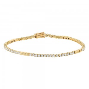 14K Yellow Gold 1.80 carat Diamonds Tennis Bracelet