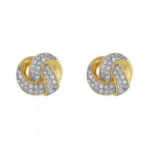 14K Yellow Gold 0.55 carat Diamonds Stud Earrings