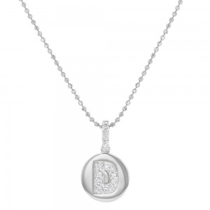 14K White Gold Letter 