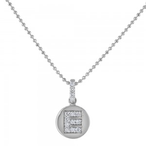 14K White Gold Letter 