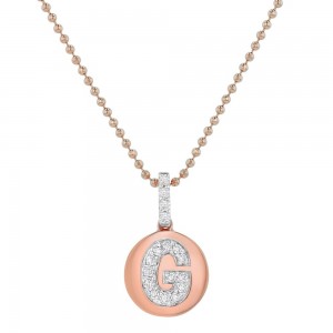 14K Rose Gold Letter 