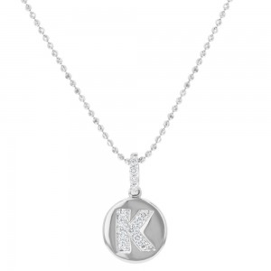 14K White Gold Letter 