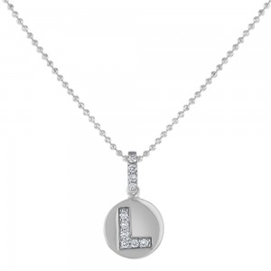 14K White Gold Letter 