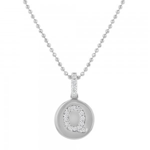 14K White Gold Letter 