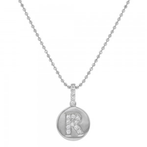 14K White Gold Letter 