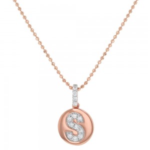 14K Rose Gold Letter 