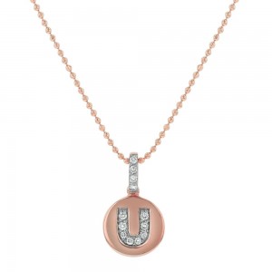 14K Rose Gold Letter 