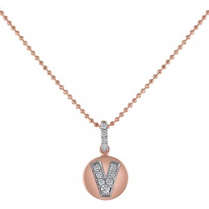 14K Rose Gold Letter 