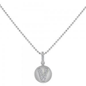 14K White Gold Letter 