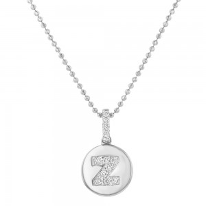 14K White Gold Letter 