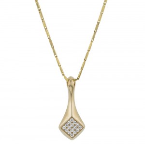 14K Yellow Gold 0.55 carat Diamonds Oxford Pendant