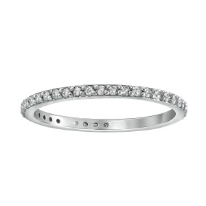 14K White Gold 0.33 carat Diamonds Eternity Band Ring