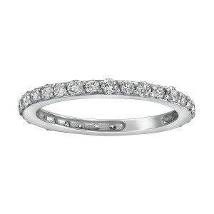14K White Gold 1.00 carat Diamonds Eternity Band Ring