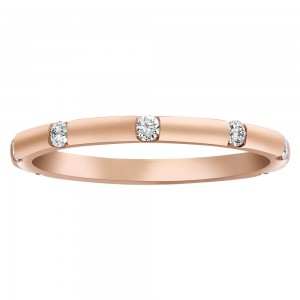14K Rose Gold 0.25 carat Diamonds Eternity Band Ring