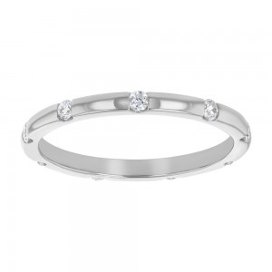 14K White Gold 0.25 carat Diamonds Eternity Band Ring