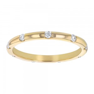14K Yellow Gold 0.25 carat Diamonds Eternity Band Ring