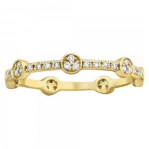 14K Yellow Gold 0.25 carat Diamonds Eternity Band Ring