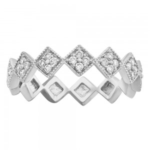 14K White Gold 0.25 carat Diamonds Eternity Band Ring