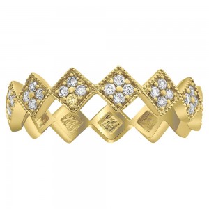 14K Yellow Gold 0.25 carat Diamonds Eternity Band Ring