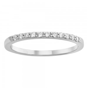 14K White Gold 0.16 carat Diamonds Classic Band Ring