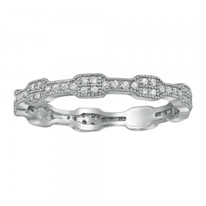 14K White Gold 0.25 carat Diamonds Eternity Band Ring