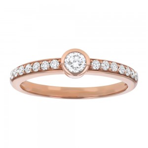 14K Rose Gold 0.37 carat Diamonds Band Ring