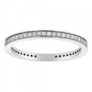 14K White Gold 0.25 carat Diamonds Eternity Band Ring