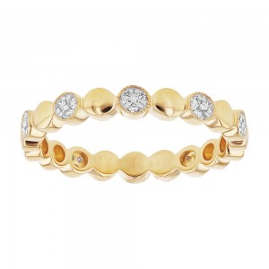 14K Yellow Gold 0.15 carat Diamonds Eternity Band Ring
