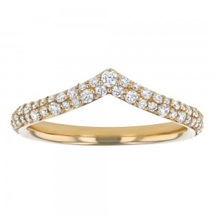 14K Yellow Gold 0.5 carat Round Diamonds Crown Ring