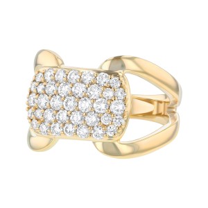 14K Yellow Gold 1.00 carat Diamonds Split Shank Ring